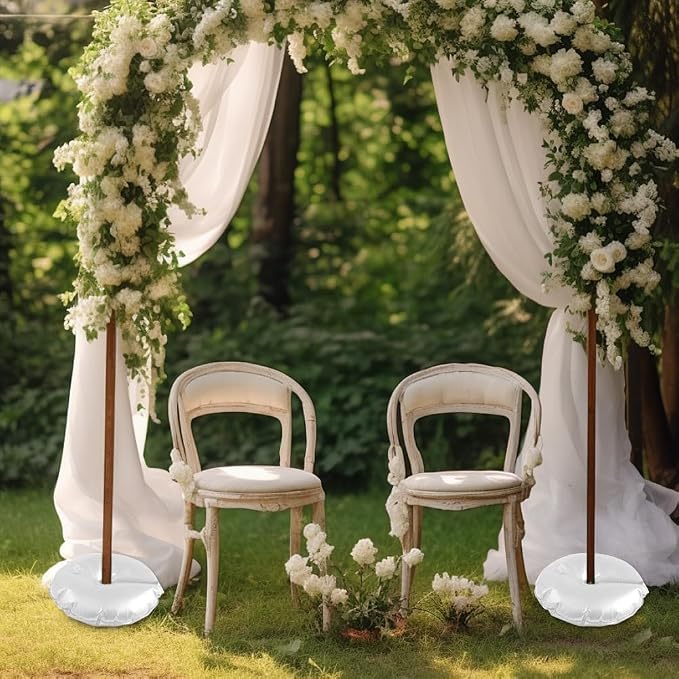 White Balloon Arch Weights, Heavy Duty Water-Filled Base Weights - Image 4