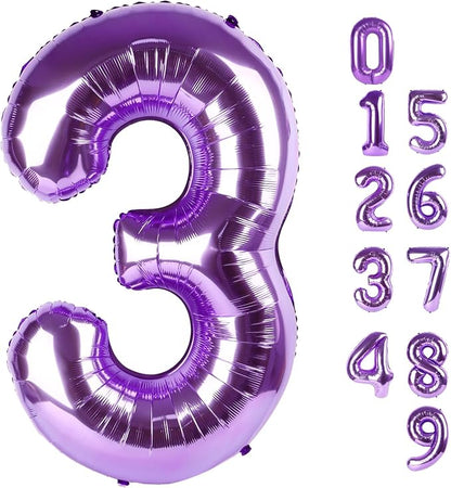 Number 3 Balloons 40 Inch for 3rd 33 Birthday Party Decorations, by Mluchee