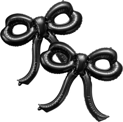 2 Pcs Bow Birthday Decorations Black Bow Balloons Bow Party Decorations Giant by Unknown
