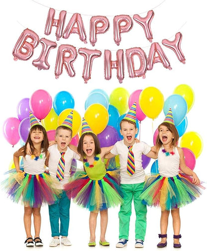 TONIFUL Rose Gold Happy Birthday Balloon Banner Decorations - Image 5