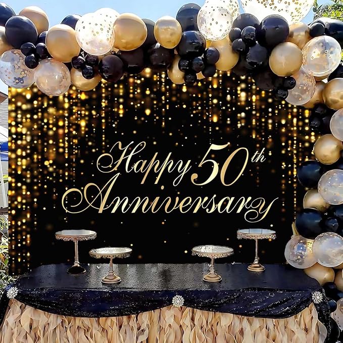 Happy 50th Anniversary Backdrop - Image 2