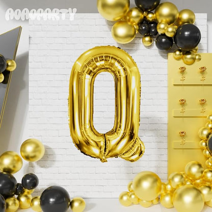 Letter Balloons Gold 40 Inch Q Large Giant Big Foil Mylar Balloon | - Image 4