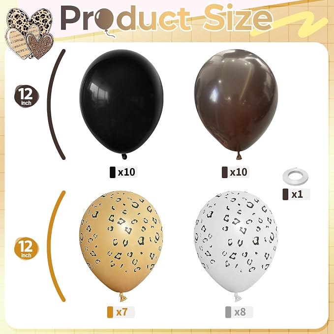 Cheetah Print Balloons, Jungle Animal Balloon Cheetah Decorations - Image 2