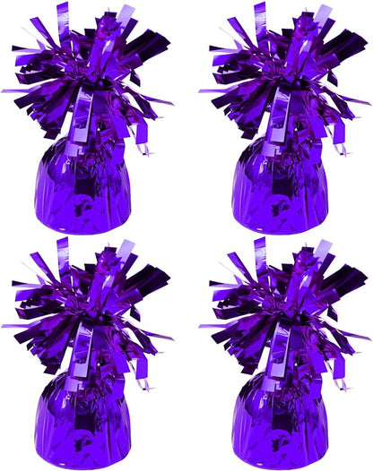 4 Pcs Purple Metallic Balloon Weights Holder Anchors Balloon Holder Weights by ZCYSRLQIN