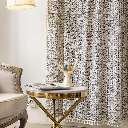 Sutuo Home Boho Curtain 84 Inches Length Semi-Blackout Bohemian Damask Moroccan - Image 5