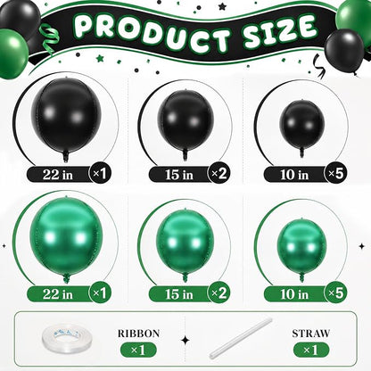 Green Black Balloons - Image 2