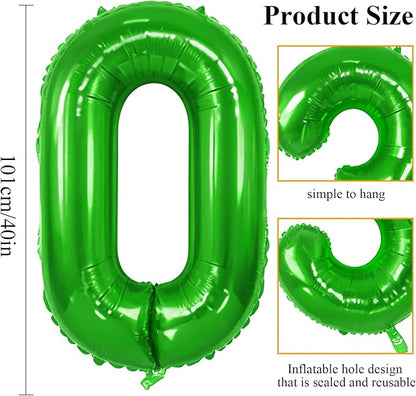 Number 40 Balloons for 40th Birthday Party Decorations, 0-100 Large No.40 - Image 2