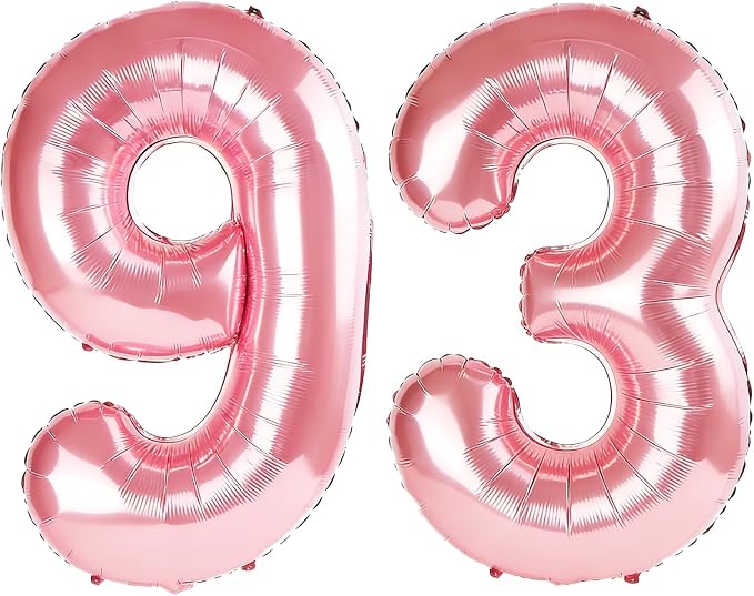 40 Inch Number 93 Balloons for 93rd Birthday Party Decorations, 0-100 Jewelry by FOBELEC