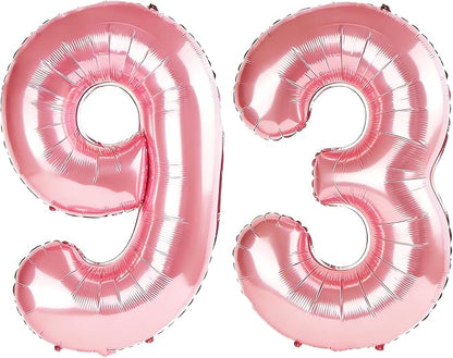 40 Inch Number 93 Balloons for 93rd Birthday Party Decorations, 0-100 Jewelry by FOBELEC