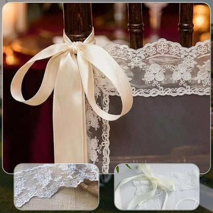 Sheer Lace Mr & Mrs Wedding Signs - Image 5