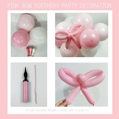 110pcs Coquette Pink Bow Balloon Garland Arch Kit - Image 3