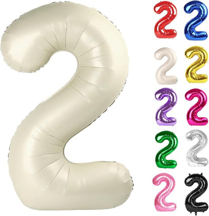 Cream Number 2 Balloon 40 Inch by IWERP