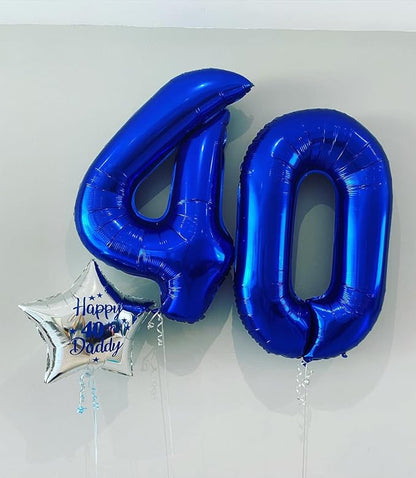 40 Inch Navy Blue 20 Number Balloons Giant 20 Balloons Navy Blue Birthday 20 - Image 6