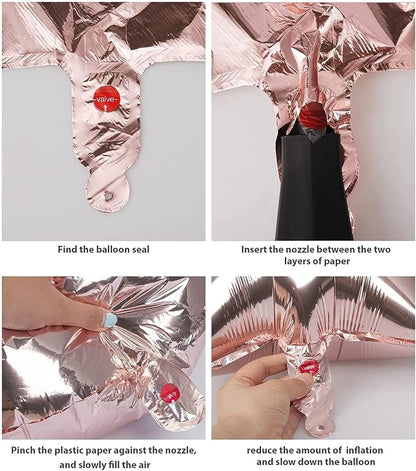 Rose Gold 21 Number Balloons Big Giant Jumbo Large Number 21 Foil Mylar Balloons - Image 6