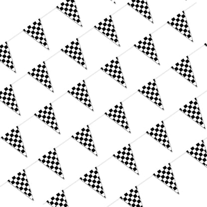 Piokio 100ft Black and White Checkered Flag Banner | Racing Flags, Nascar Cars by Piokio