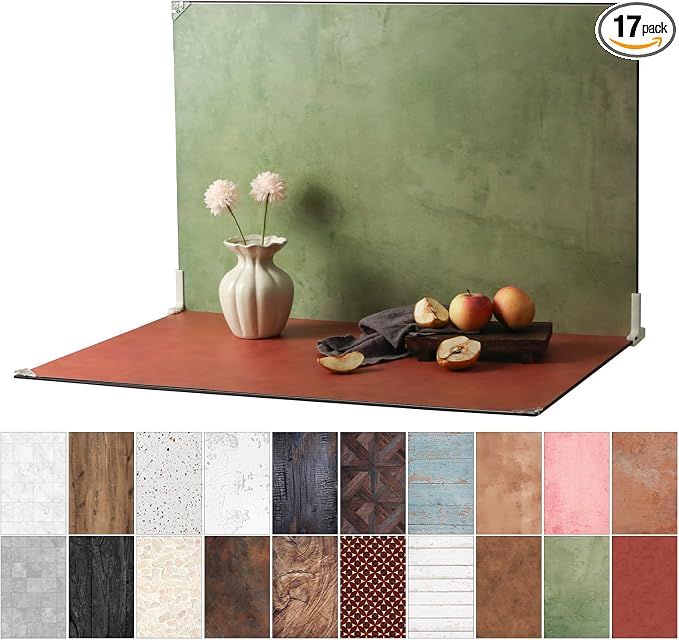 23 x 35 in Product Photography Backdrops, 10 Sheets, 20 Patterns | Double-Sided by MDAOCRY