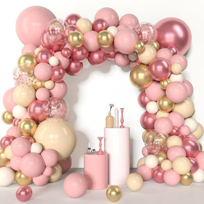 Amandir 153Pcs Boho Blush Balloon Arch Garland Kit, Different Sizes | 18 12 10 - Image 2