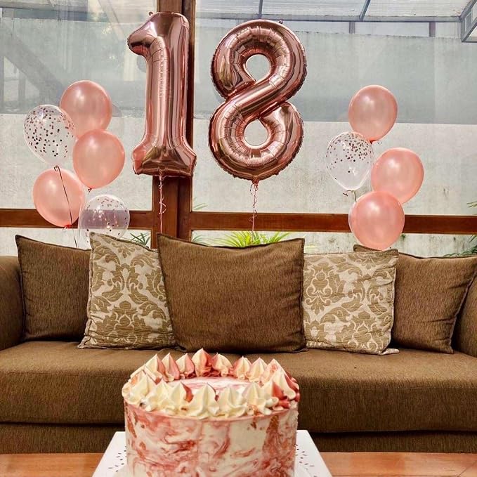 Rose Gold 19 Number Balloons, 40 Inch Giant Number 19 Balloons Foil Mylar - Image 4