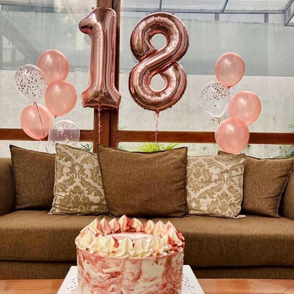 Rose Gold 19 Number Balloons, 40 Inch Giant Number 19 Balloons Foil Mylar - Image 4