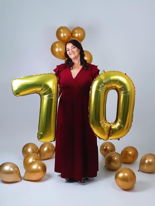 40 Inch Gold Number 1 Balloon Birthday Party Decorations - Image 8