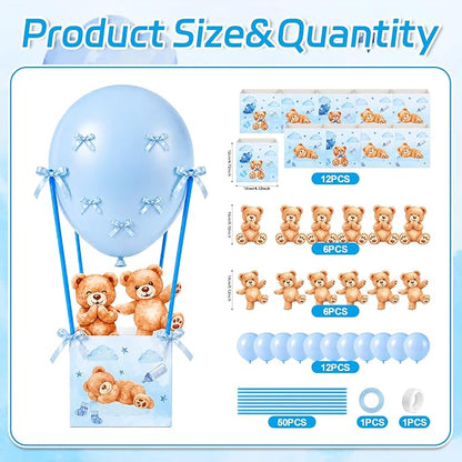 Cinrobiye 12 Sets Teddy Bear Baby Shower Centerpieces - Image 2