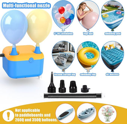 Electric Balloon Pump, 6 in1 Balloon Air Pump Fast Balloons Inflator | - Image 5