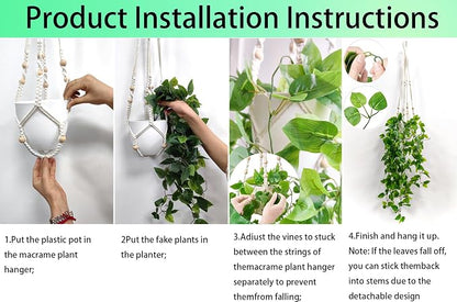Comtelek 2 Packs Fake Hanging Plant - Image 4
