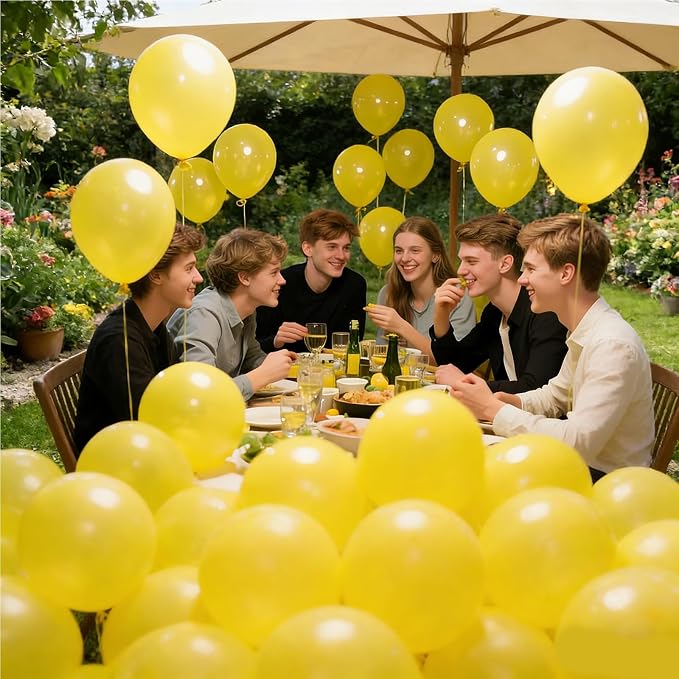 Yellow Balloons Birthday Party Balloons - Image 7