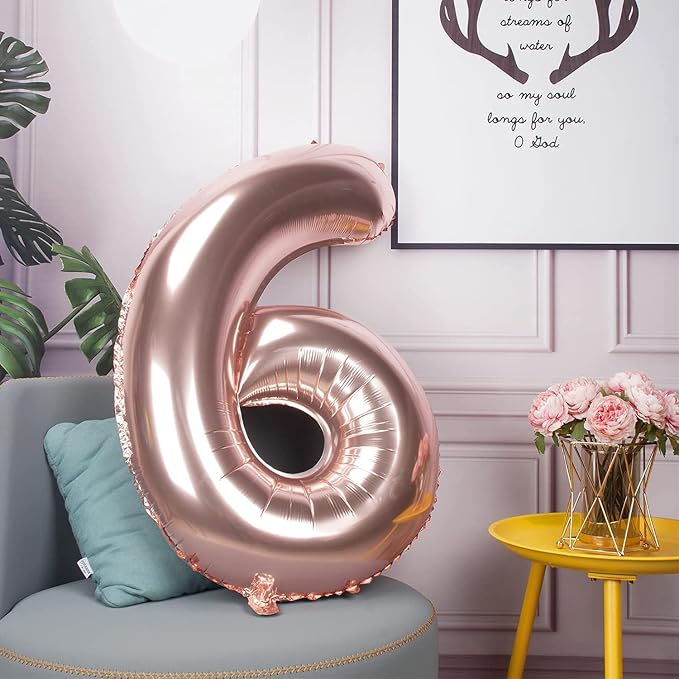 Rose Gold 16 Number Balloons Big Giant Jumbo Large Number 16 Foil Mylar Balloons - Image 5
