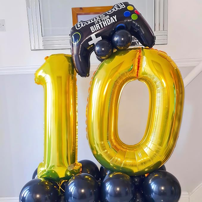 Gold 6 Balloon Number, 40 Inch Number 6 Balloon Large Gold 6 Foil Mylar Helium - Image 7