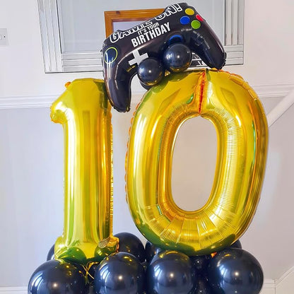 Gold 8 Balloon Number, 40 Inch Number 8 Balloon Large Gold 8 Foil Mylar Helium - Image 7