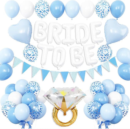 Blue White Bachelorette Party Decorations by Dagelar