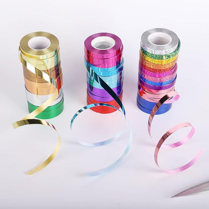 45 Roll Curling Ribbon for Gift Wrapping Shiny Ribbons Metallic Balloon Ribbon - Image 3