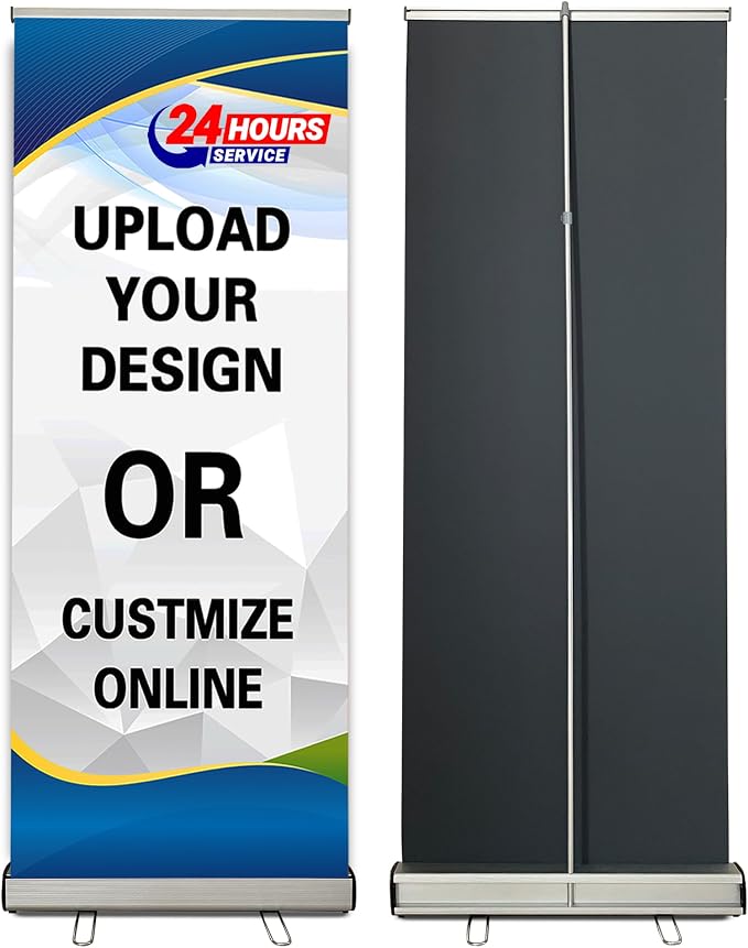 CUSTOM Retractable Banner Stand, Banners are made from curl-free fabric by NYHMSignSupply