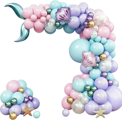 Vellax 78-Pc Mermaid Balloon Garland Arch Kit, Under the Sea Theme | 78-pc by Vellax