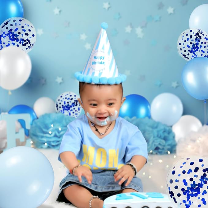 68Pcs Blue and White Balloons Kit 12 Inch, Baby Shower, Graduation Decorations - Image 6