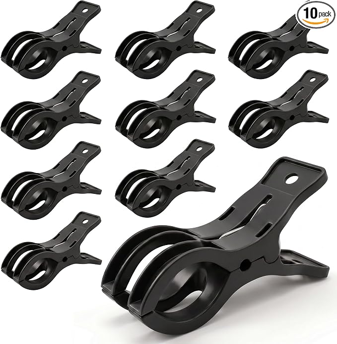 Putros 10 Pack Balloon Arch Clips 3.5 Inch Black Spring Clamps by Putros