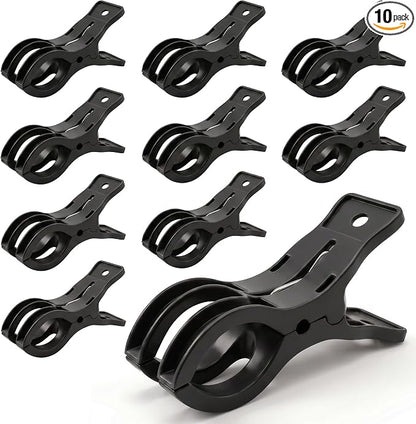 Putros 10 Pack Balloon Arch Clips 3.5 Inch Black Spring Clamps by Putros