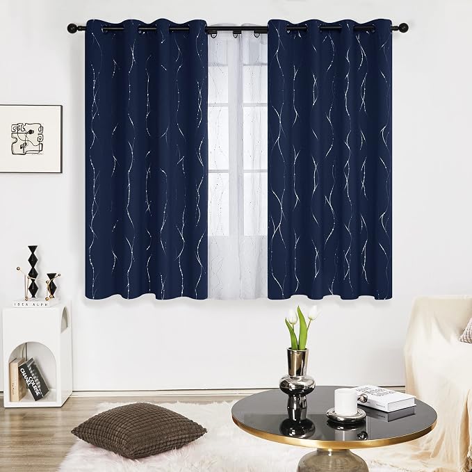 Deconovo Living Room Curtains 54 Inches Long, Thermal Insulated, Room Darkening - Image 2