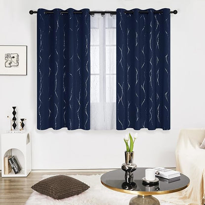 Deconovo Living Room Curtains 54 Inches Long, Thermal Insulated, Room Darkening - Image 2