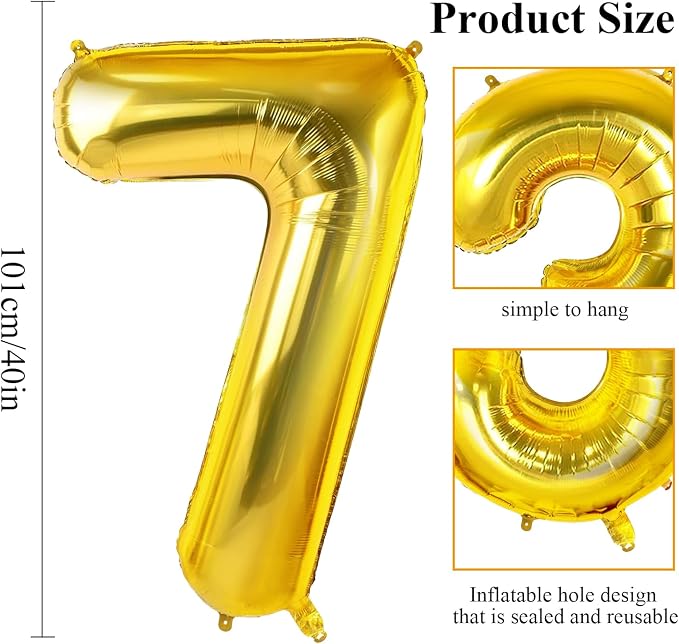 Number 76 Balloons for 76th Birthday Party Decorations, 0-100 Large No.76 - Image 2