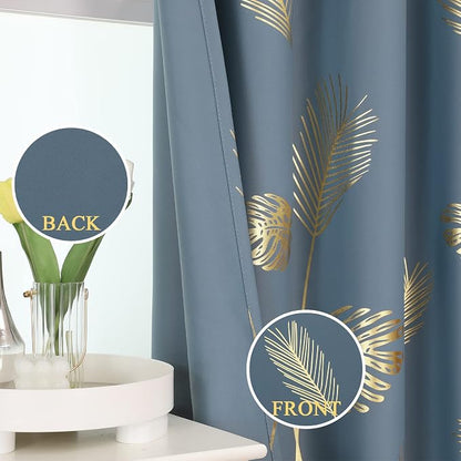 Stone Blue Blackout Curtains 84 Inches Long - Image 3