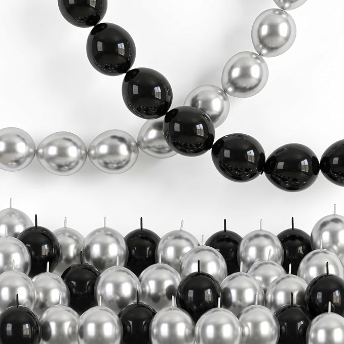 Black and Silver Linking Balloons, Quick Linked Balloon by Govpy