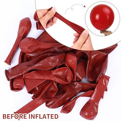 RUBFAC Red Balloons Different Sizes Ruby Red Balloon Arch Kit 129pcs | Cherry - Image 2