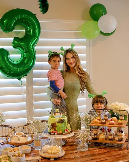 40 Inch Green Number 0 Balloon Birthday Party Decorations - Image 2