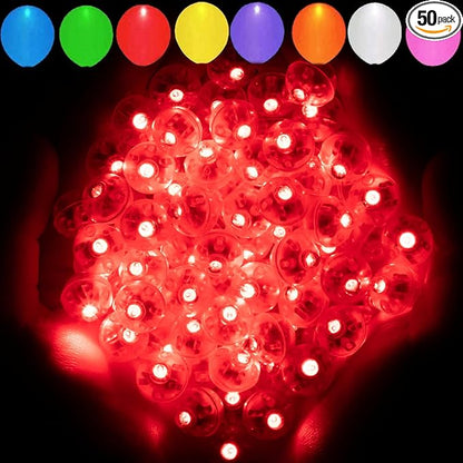 Aogist 50pcs Red Balloon Lights, Long Standby Time Waterproof Mini Light by Aogist