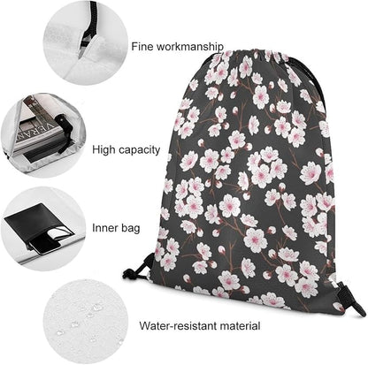 Gym Drawstring Backpack Water Resistant Sackpack - Image 4