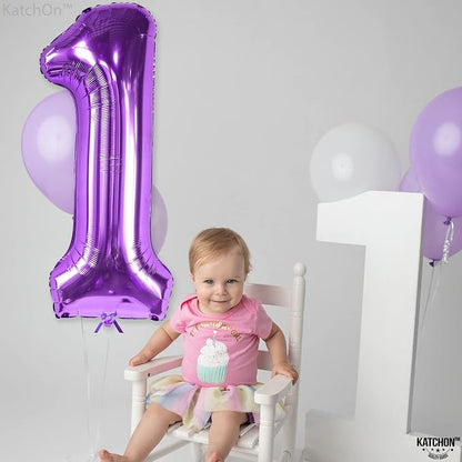 KatchOn Purple Number 1 Balloon - Image 3