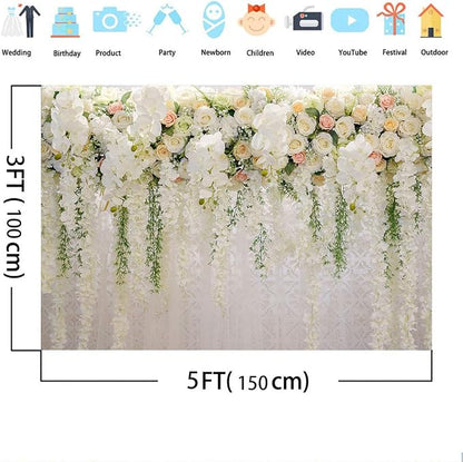 Mocsicka Wedding Flower Backdrop Wall Floral Bridal Shower Backdrops - Image 4