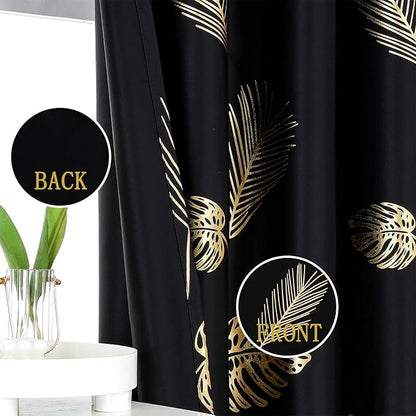 Black Blackout Curtains Energy Saving Light Blocking Curtains - Image 3
